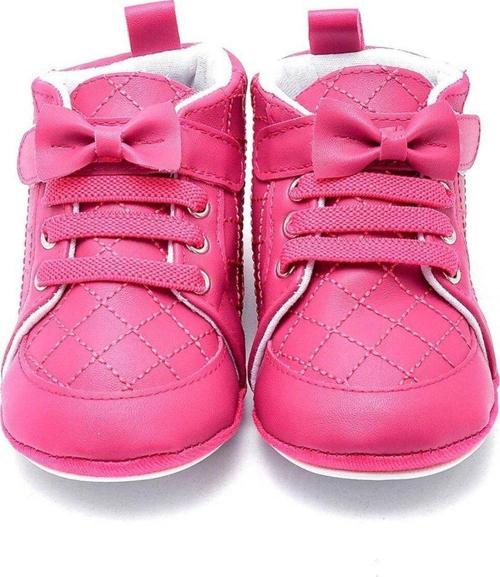 Kurdeleli Esnek ve Kaydırmaz İlk Adım Ayakkabısı Fuşya F-529