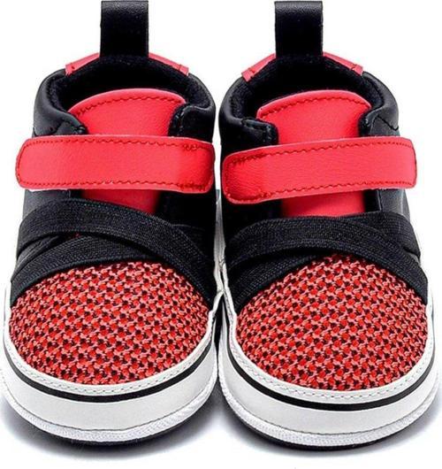 Çapraz Bantlı Esnek ve Kaydırmaz İlk Adım Ayakkabısı Kırmızı F-532