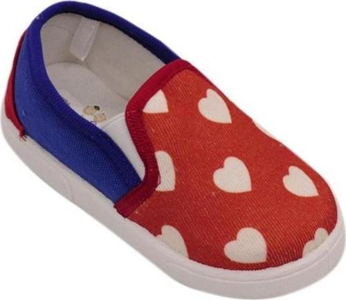 İki Renkli Keten Ayakkabı Kırmızı