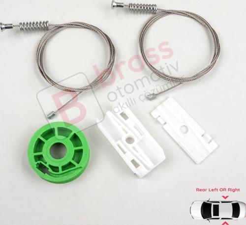 Audi 80 B4 Cc 3 kapı Için Arka Kelebek Cam Kriko Tamir Seti 8g0839729a, 8g0839730a