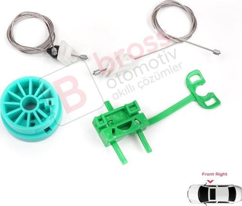 Fiat Punto MK2 188 İçin Ön Sağ Cam Kriko Tamir Seti 0046536311