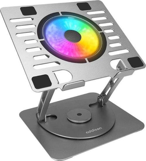 Ad-Rc35 360 Derece Dönebilen Fanlı Rgb Işıklı Metal Laptop Standı