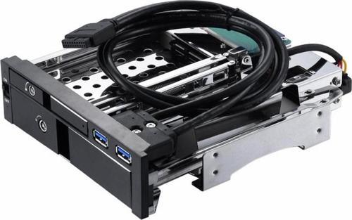 5,25" Dahili Çift Yuvalı Sabit Disk Kutusu 2,5+3,5 İnç Sata Hdd-Ssd Muhafaza Aletsiz Tasarım