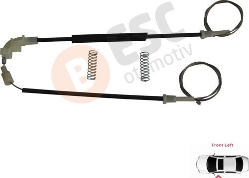 Volvo S40 V40 İçin Ön Sol Cam Kriko Seti 30623448