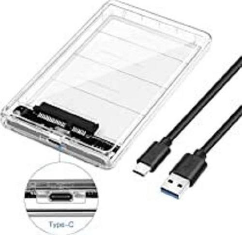 HARDDİSK KUTUSU ŞEFFAF 2.5'' HDD 3.1 TO TYPE-C 6 GBPS MAX 4 TB