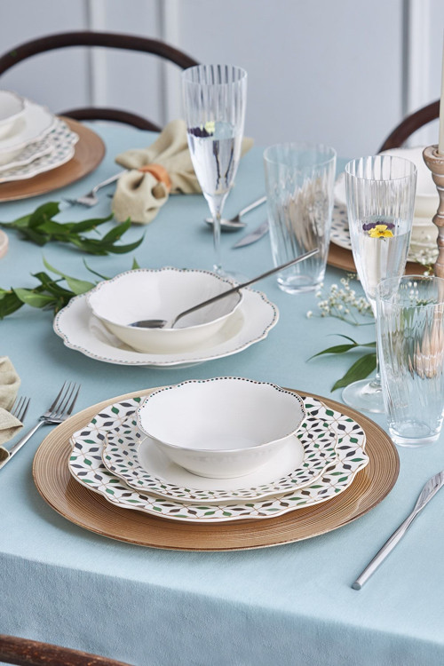 Almond Tropez 24 Parça 6 Kişilik Porselen Yemek Takımı