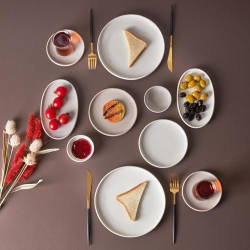 Cordelia Porselen 26 Parça 6 Kişilik Kahvaltı/Servis Takımı Grey