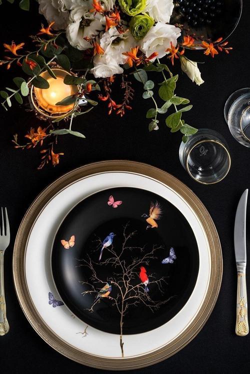 Fine Pearl Grace Black 86 Parça İnci Yemek Takımı