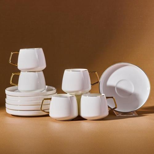 Streamline Saturn 6 Kişilik Kahve Fincanı Takımı 100 ml Gold