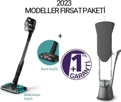 Aqua Plus Kablosuz Elektrikli Süpürge + Ütü Masalı All-In-One Buharlı Ütü