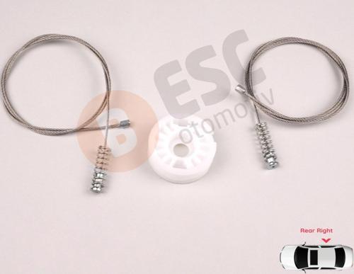 Audi A4 S4 B6 B7 8H7 8HE 2002-2009 2-Kapı Cabrio 8H0839398 İçin Elektrikli Arka Sağ Cam Kriko Seti