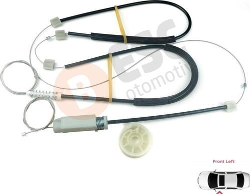 Audi TT Tipi 8J MK2 2006-2014 İçin Ön Sol Elektrikli Cam Kriko İndirme Kaldırma Tamir Seti