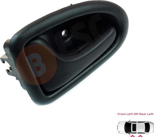 EDP102 Renault Megane MK1 1995-2002 İçin Ön veya Arka Sol İç Kapı Kolu Siyah 8200028994