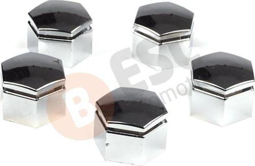 Opel için 5 adet Gümüş Renk Plastik Bijon Kapağı 1008208, Yükseklik: 21.40 mm* İç Çap: 22 mm