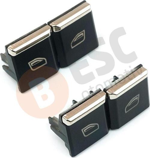 Porsche İçin 4 Adet Sürücü Cam Açma Düğme Kapağı 7PP959858R DML