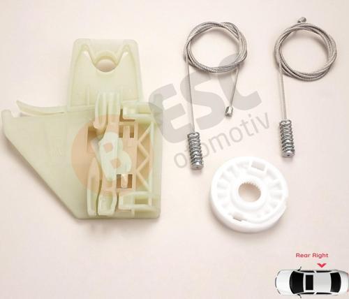 Skoda Octavia MK2 A5 1Z 2004-2013 4/5-Kapı 1Z0839656 İçin Elektrikli Arka Sağ Cam Kriko Tamir Seti