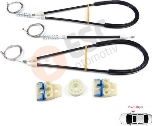 VW GOLF 5 Coupe 2003-2009 İçin Sağ Kapı Cam İndirme Kaldırma Mekanizması Tamir Takımı
