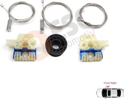 VW Golf MK6 2008-2012 İçin Sağ Ön Cam Mekanizması Tamir Takımı