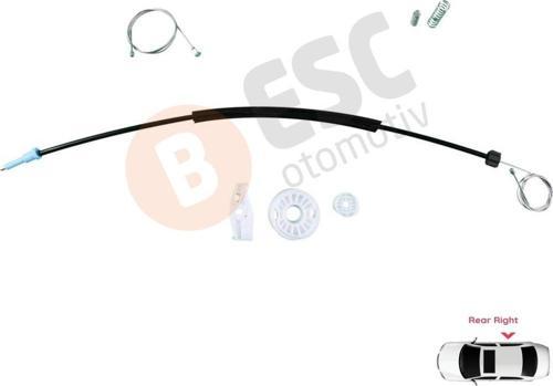VW New Beetle Cabrio Convertible 2003-2010 1Y0898292 İçin Elektrikli Arka Sağ Cam Kriko Tamir Seti