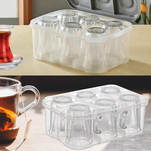 Urve Çay Bardağı Su Bardağı Fincan Kupa Taşıma Koruyucu Aparat Kabı 2 Li Set