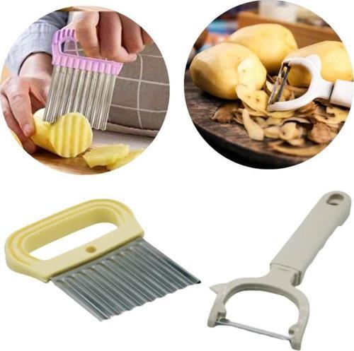 Pratik Cips Dilimleyici Sapan Soyacak 2 Li Set