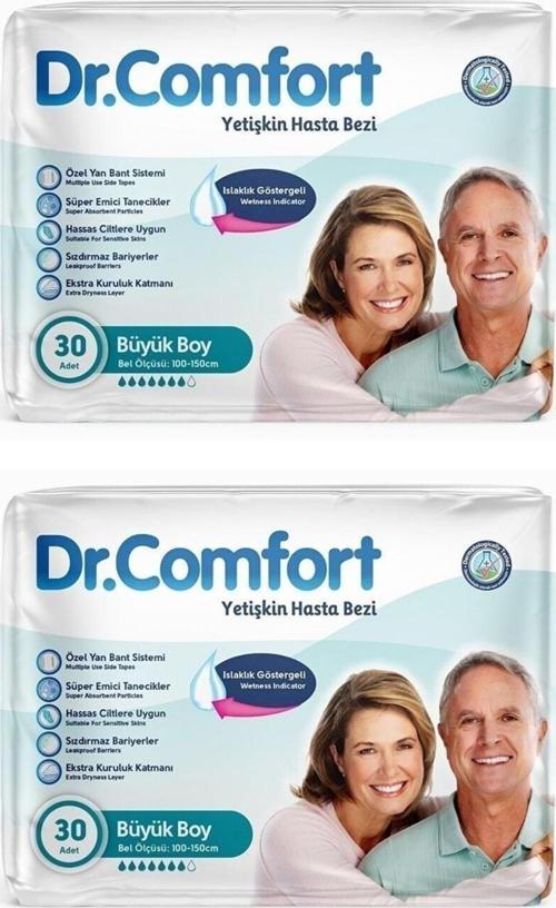 Dr. Comfort Yetişkin Hasta Bezi Bağlamalı Large - Büyük Boy 30'Lu 2 Paket (60 Adet)