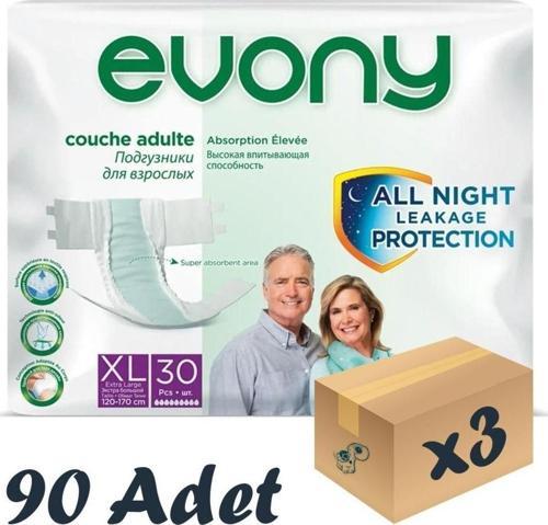 Bel Bantlı Yetişkin Hasta Bezi Xlarge 30'Lu 3 Paket 90 Adet