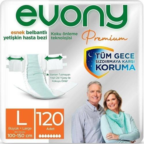 Belbantlı Premıum Yetişkin Hasta Bezi L Beden 120 Adet
