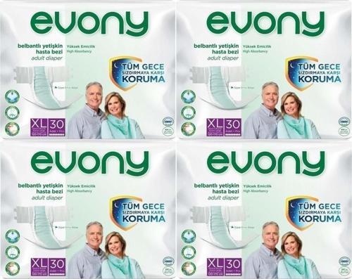 Hasta Bezi Yetişkin Bel Bantlı Tekstil Yüzey Extra Large- Ekstra Büyük Boy 120 Adet (4Pk*30)