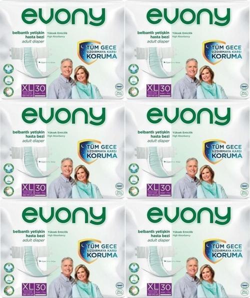 Hasta Bezi Yetişkin Bel Bantlı Tekstil Yüzey Extra Large- Ekstra Büyük Boy 180 Adet (6Pk*30)