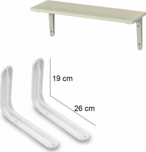 Raf Altı L Ayak Demiri 2 Adet 26 x 19 cm
