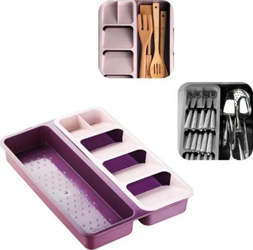 Smart Organizer Çekmece İçi Kaşıklık 2 Li Mor
