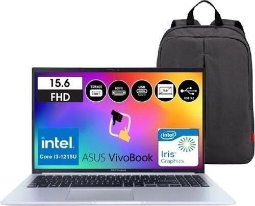 Vivobook 15 F1502ZA-EJ1535 Intel I3-1215U 20GB Ram 256GB SSD W11P 15,6 Fhd  Snertech Çanta