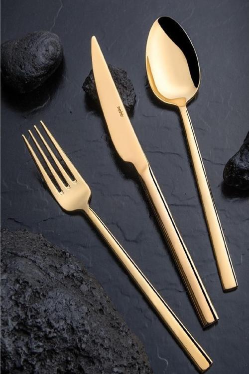 Dalyan Titanium 36 Parça Çatal Kaşık Bıçak Takımı Gold