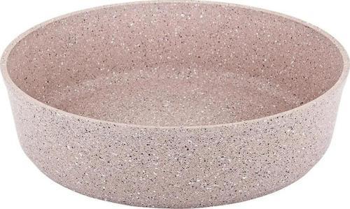 3411 Granit Yuvarlak Fırın Tepsisi 28 Cm Sütlü Kahve
