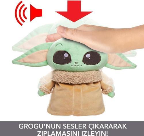 Star Wars Jumping Grogu Özellikli Peluş HPG48 Lisanslı Ürün