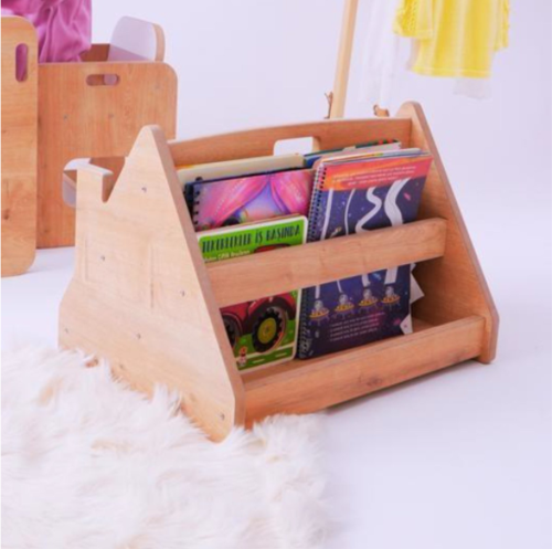 Montessori Çok Amaçlı Çocuk Odası Ahşap Kitaplık