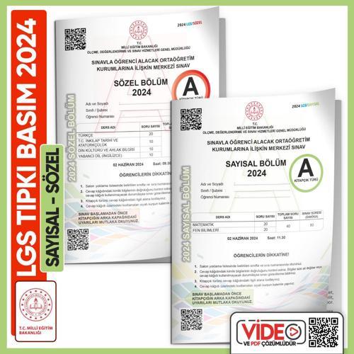 2024 LGS MEB Birebir Tıpkı Basım Çıkmış Soru Say-Söz Kitapçıkları (Video Çözümlü Türkiye Geneli)