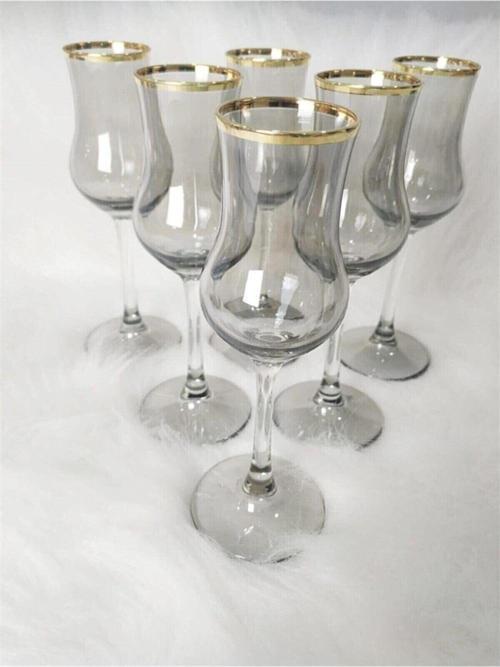Grappa 6 Kişilik Kahve Yanı Cam Su Bardağı Seti Çeyizlik Set Kadeh Şampanya Kadehi Şarap Kadehi