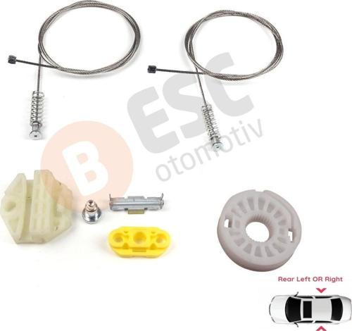 Opel Zafira A MK1 T98 F75 1999-2005 MPV İçin Elektrikli Arka Sağ veya Sol Cam Kriko Tamir Seti
