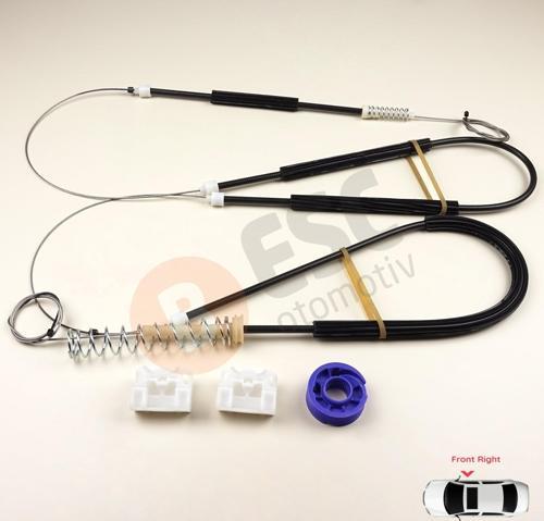 Audi A3 MK2 8P1 8PA 2003-2012 2/3 Kapı HB Coupe 8P3837462 İçin Sağ Kapı Cam Kriko Tamir Seti