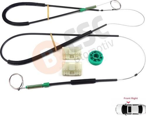 Audi A3 S3 MK1 8L1 1996-2003 2/3 Kapı Hatchback Coupe 8L3837462 İçin Sağ Kapı Cam Kriko Tamir Seti