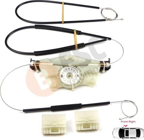 Audi A4 B6 8E2 8E5 B7 8EC 8ED Seat Exeo 3R2 3R5 4/5 Kapı 8E0837462 İçin Ön Sağ Cam Kriko Tamir Seti