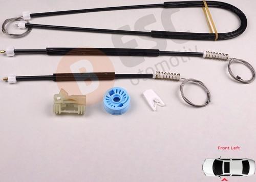 Peugeot 307 2003-2009 2-Kapı Cabrio Convertible 9221W0 İçin Elektrikli Ön Sol Cam Kriko Tamir Seti