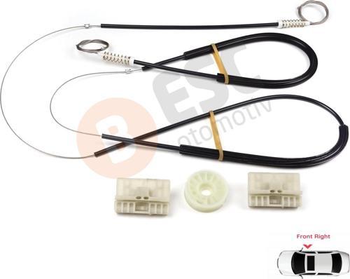 Audi A6 C6 S6 4F 4F2 4F5 2004-2011 4/5 Kapı 4F0837462 İçin Elektrikli Ön Sağ Cam Kriko Tamir Seti