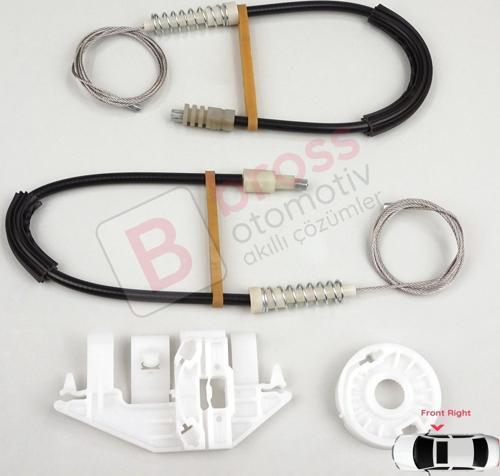 Peugeot 406 8B 8E/F 1995-2004 4/5 Kapı 9222F4 İçin Ön Sağ Kapı Cam Kriko Tamir Seti