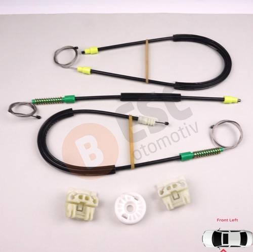 Peugeot 607 9D 9U 1999-2010 9650734980 9221Q2 İçin Ön Sol Kapı Cam Kriko Tamir Seti