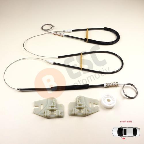 BMW 3 E46 2001-2005 4/5 Kapı Makyajlı İçin Ön Sol Cam Kriko Seti