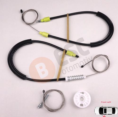 BMW 3 Serisi E90 E91 2004-2012 4/5 Kapı 51337140587 İçin Elektrikli Ön Sol Cam Kriko Tamir Seti