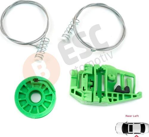 BMW 3 Serisi E90 E91 2004-2012 4/5 Kapı 51357140589 İçin Elektrikli Arka Sol Cam Kriko Tamir Seti